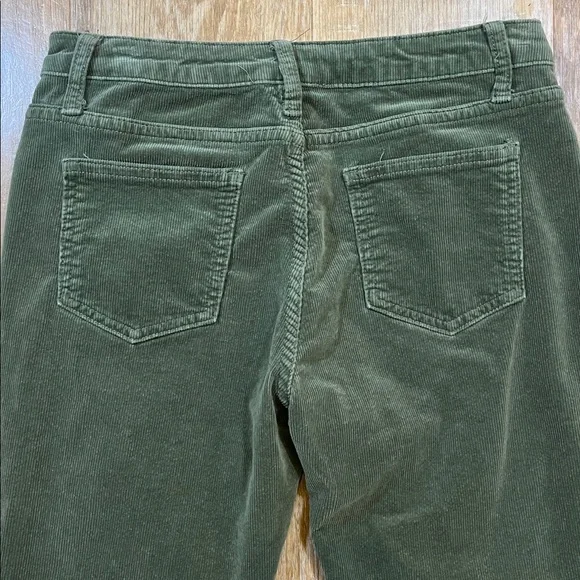 Saints & Hearts Green Extreme Flare Corduroy Pants Large L Distressed Hem EUC - Picture 7 of 13